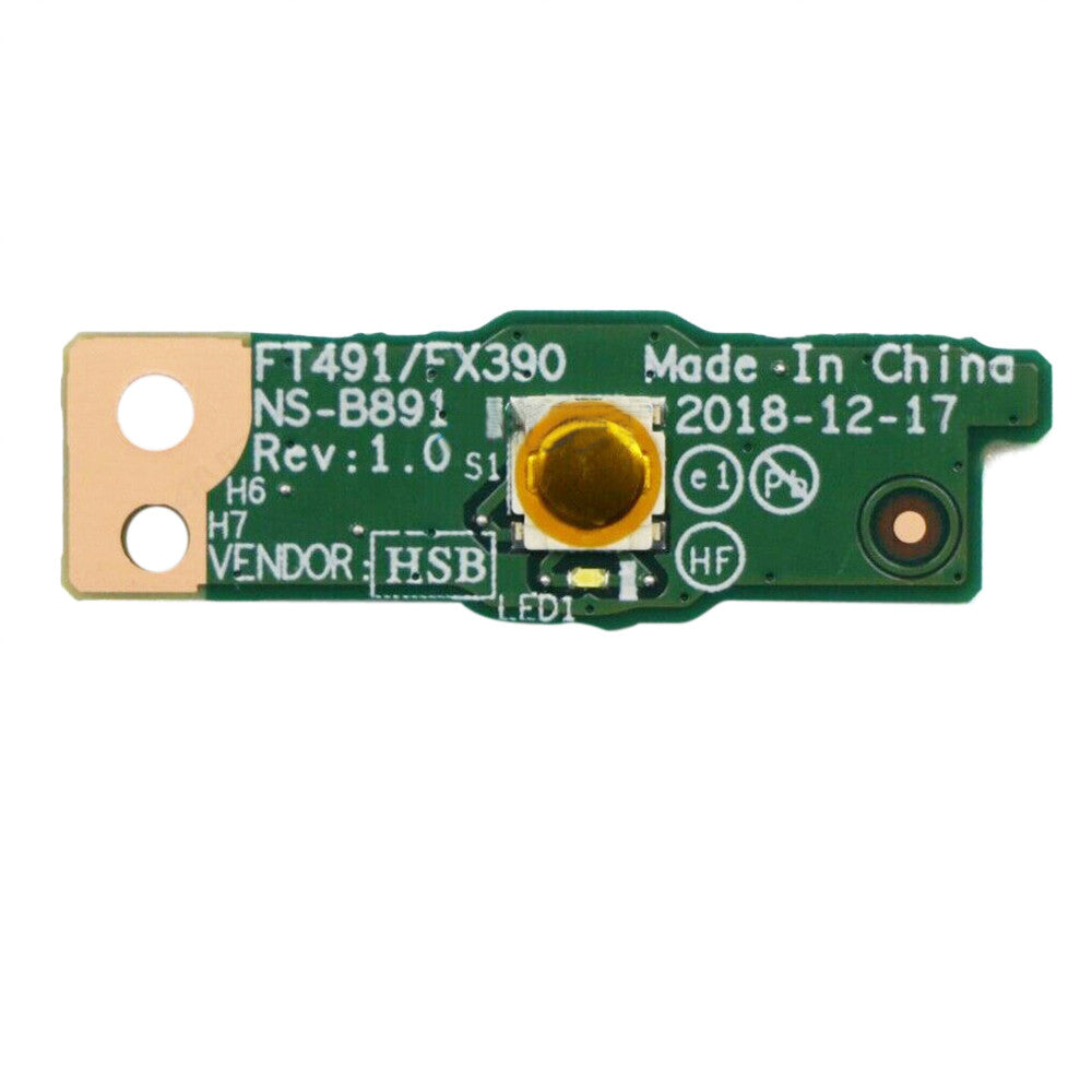 For Lenovo ThinkPad X395 20NL 20NM X390 20Q0 20SC Power Switch Button Board 01YN264 NS-B891