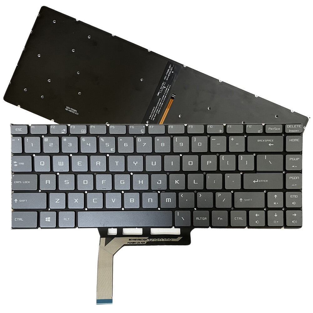 For MSI MS-16Q2 WS65 8SK P65 Creator 8RF GS65 Stealth Thin 8RF/8RE US Gray Backlit Keyboard NSK-FDABN_800 P-180402-2