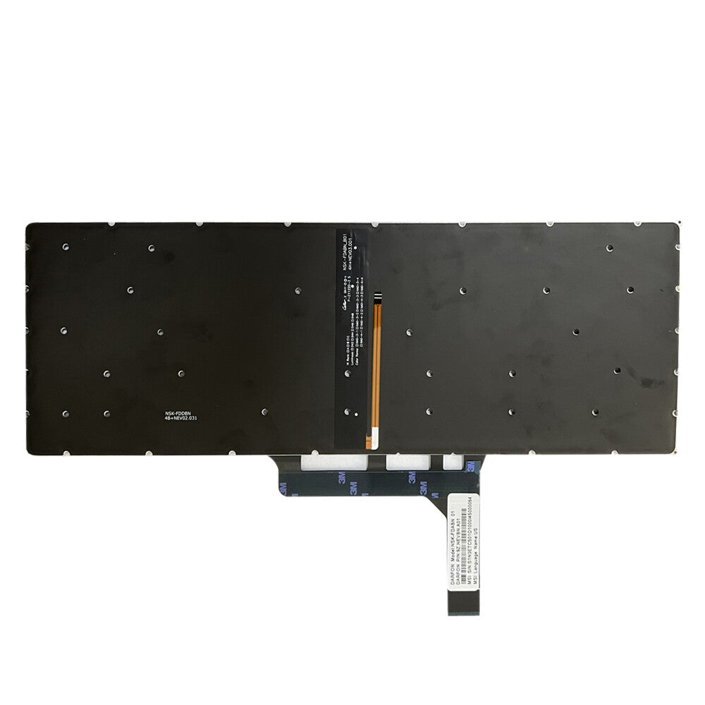 For MSI MS-16Q4 WS65 9TK WS65 9TL WS65 9TM US Gray Backlit Keyboard NSK-FDABN_800 P-180402-2