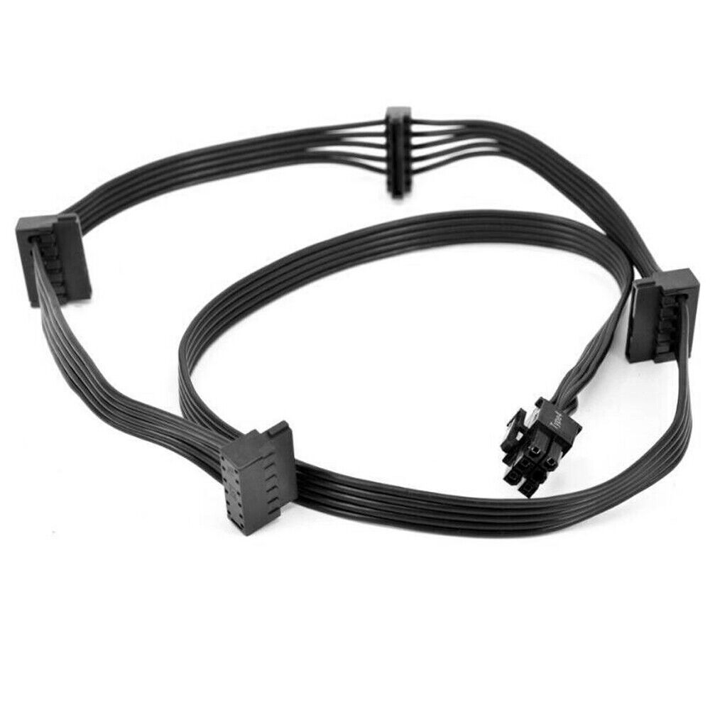 6 Pin to 4X SATA Drive Cable Replacement For CORSAIR RM1000x RM650x RM550x RM850X RM750X