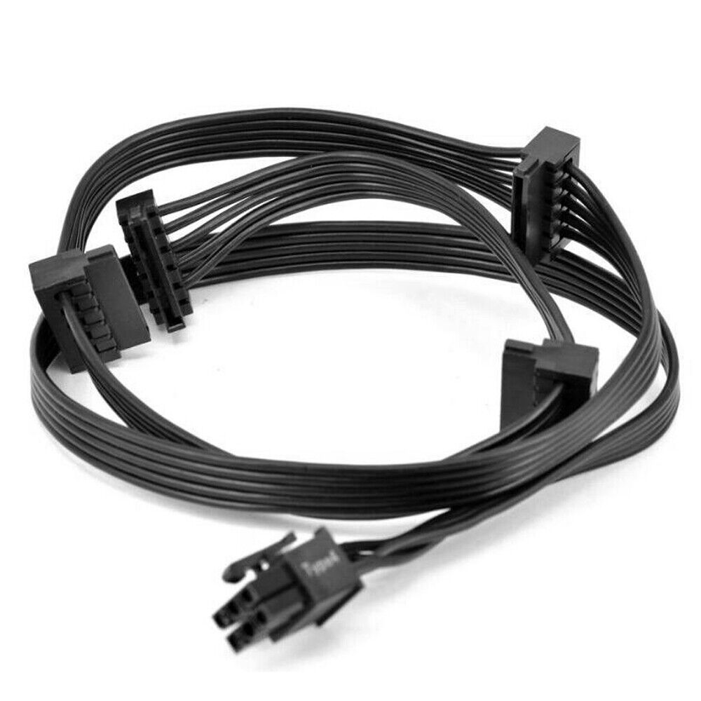 6 Pin to 4X SATA Drive Cable Replacement For CORSAIR RM1000x RM650x RM550x RM850X RM750X