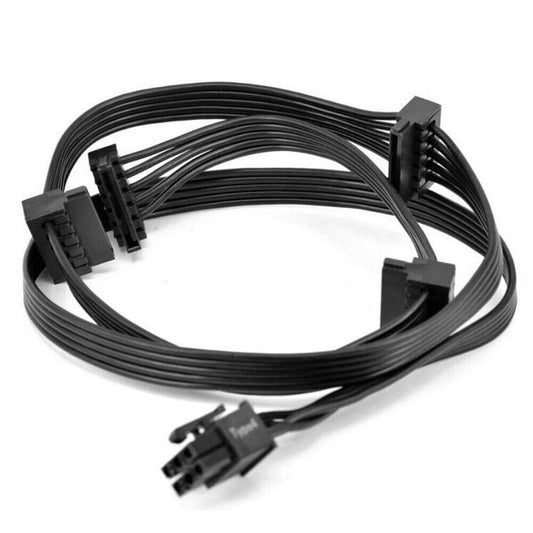 6 Pin to 4X SATA Drive Cable Replacement For CORSAIR RM1000x RM650x RM550x RM850X RM750X