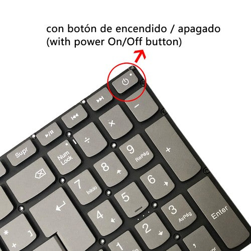 For Lenovo Ideapad 320-15ABR 320-15AST 320-17IKB 320-17ISK SP Backlit Keyboard With ON-FF Button PC5CPB-SP