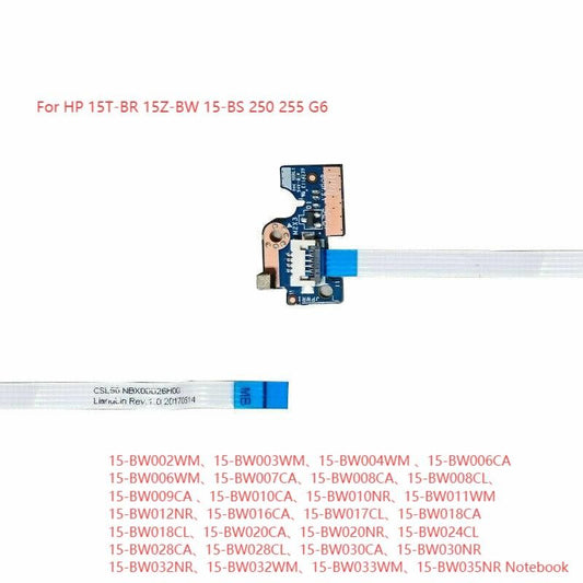 For HP 15T-BR 15Z-BW 15-BS 250 255 G6 Power Switch Board 924994-001