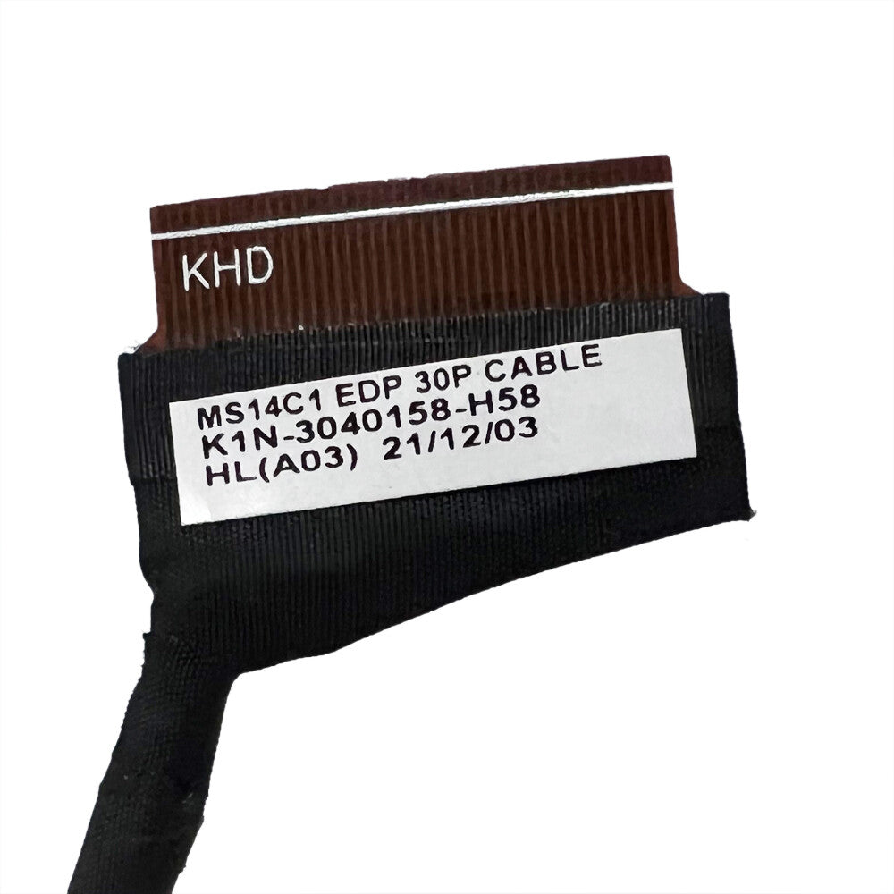 For MSI MS-14C1 Prestige 14 A10SC 30pin LCD KHD EDP Video Screen Cable K1N-3040158-H58 K1N-3040158-H39